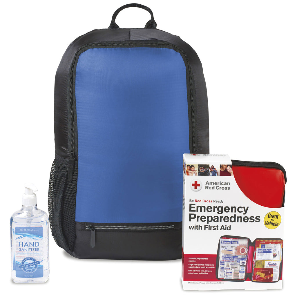 American Red Cross Royal Blue Preparedness Backpack Bundle