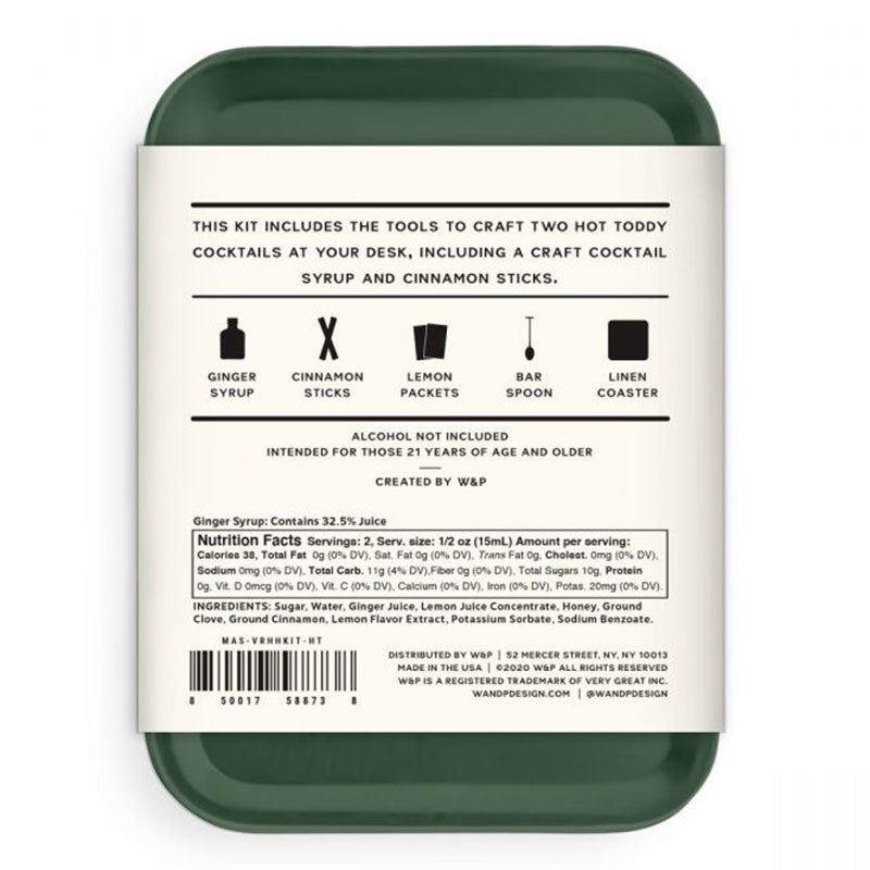 W&P Dark Green Virtual Happy Hour Cocktail Kit - Hot Toddy