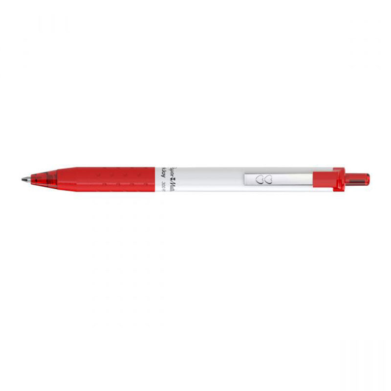 Paper Mate Red Inkjoy White Barrel Pen - Black Ink