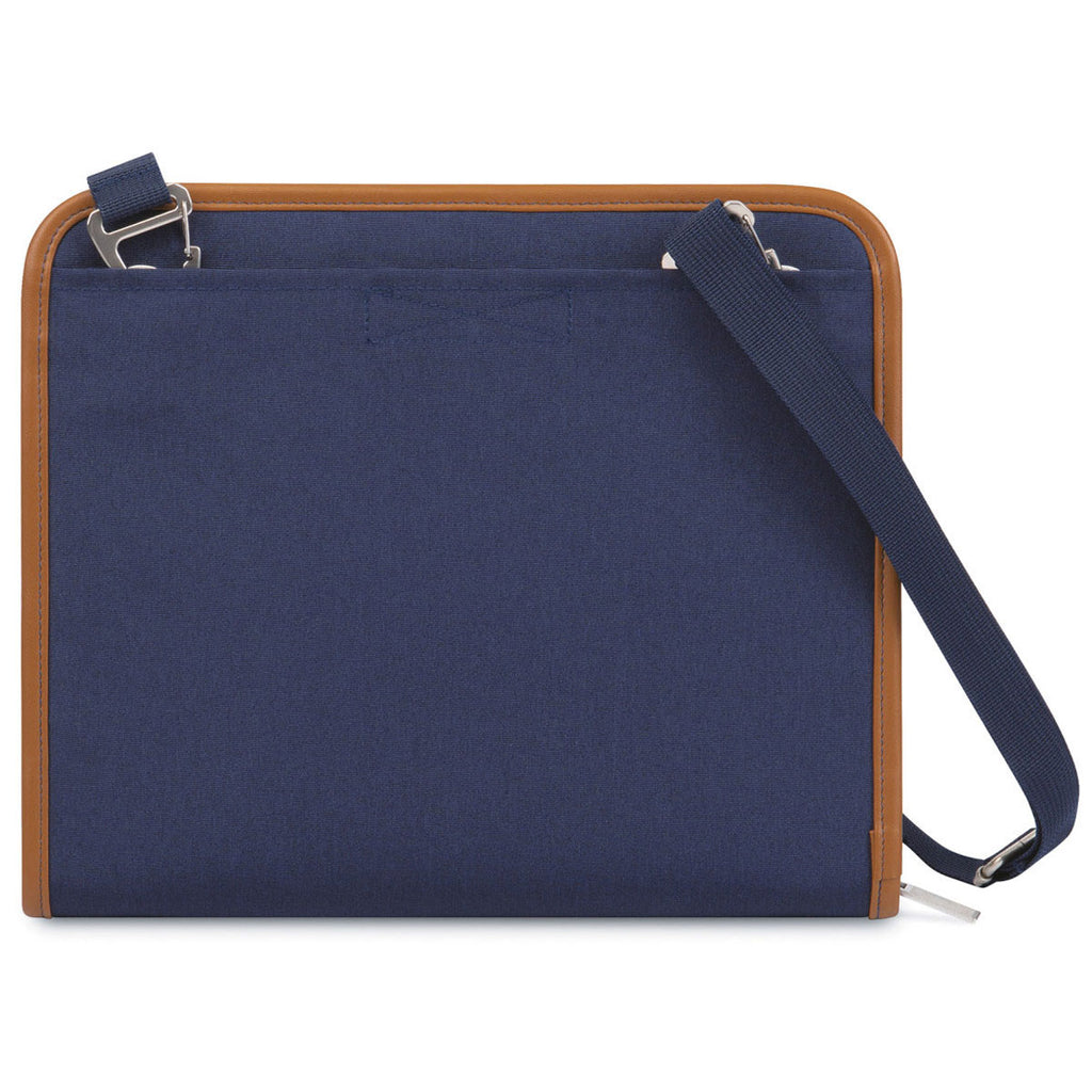 Gemline Navy Heather Mobile Office Hybrid Crossbody Padfolio