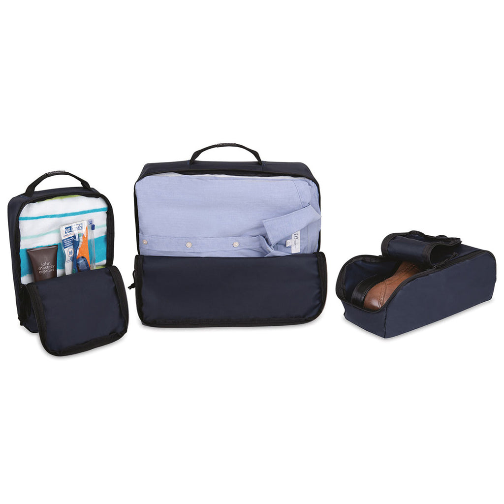 Gemline Navy Renew rPET 3 Piece Packing Cube Set