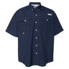 Columbia Men's Collegiate Navy Bahama II Short Sleeve Shirt