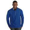 Antigua Men's Royal/Steel Tempo Fine Stripe Quarter Zip