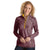 Antigua Women's Maroon Heather/Gold Tempo Fine Stripe Quarter Zip