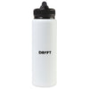 Gemline White Jett Aluminum Straw Lid Hydration Bottle - 32 Oz.