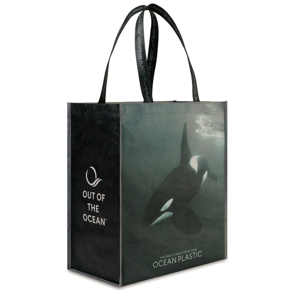 Out of the Ocean Black Reusable Large Shopper