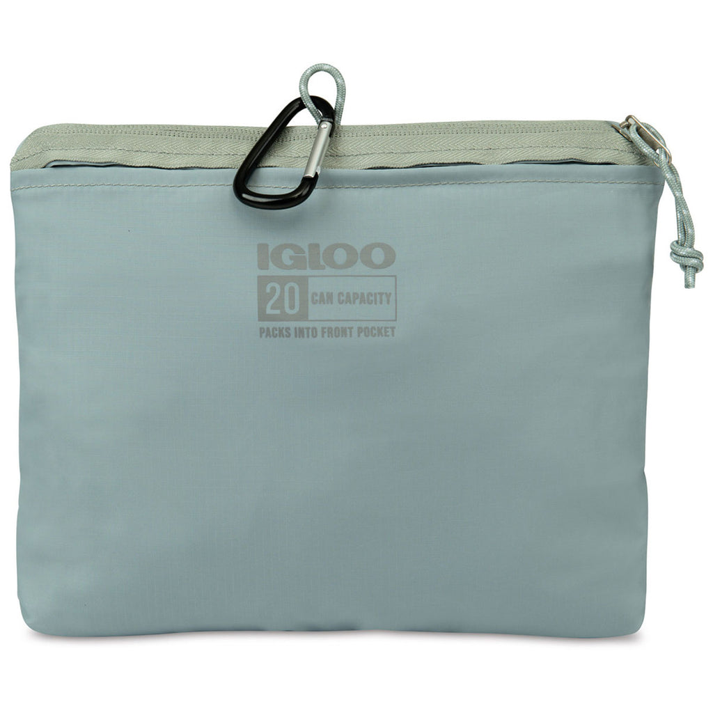 Igloo Aqua Gray Packable Puffer 20-Can Cooler Bag