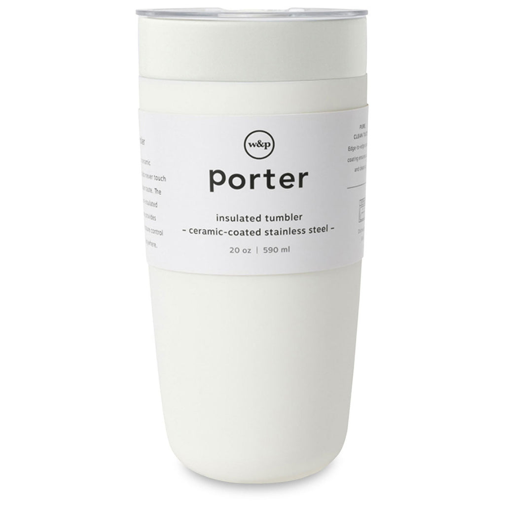 W&P Cream Insulated Ceramic Tumbler -20 oz