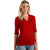 Antigua Women's Dark Red Accolade Three Quarter Sleeve Top