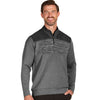 Antigua Men's Black Heather Multi Odyssey Quarter Zip Up