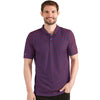 Antigua Men's Navy Heather/Dark Red Esteem Polo