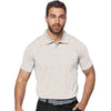 Antigua Men's Oatmeal Heather/White Peak Polo