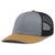 Pacific Headwear Heather Grey/Lt Charcoal/Amber Gold Snapback Trucker Mesh Cap