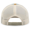 Pacific Headwear Smoke Blue/Beige/Amber Gold Snapback Trucker Mesh Cap