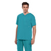 Barco Grey's Anatomy Men's Teal Classic Open V-Neck Top