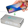 Leed's Silver Keen Wireless Charging Desk Clock