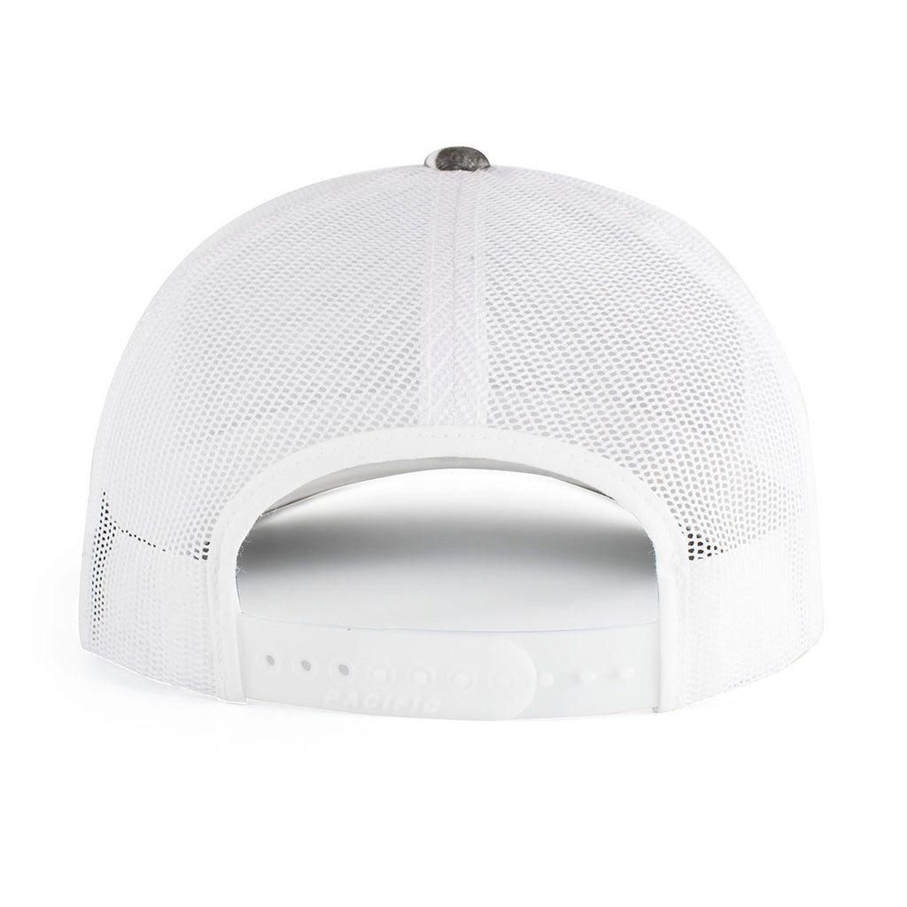 Pacific Headwear Elements Manta/White Elements Aqua Camp Trucker Snapback Cap