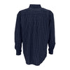 Vantage Men's Navy/White Easy-Care Poplin Box Plaid Shirt