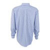 Vantage Men's White/Blue Easy-Care Poplin Box Plaid Shirt