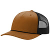 Richardson Caramel/Black/Black Split Five Panel Trucker Hat with Rope