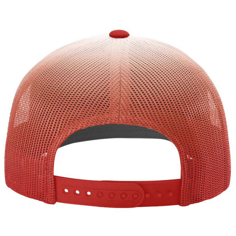 Richardson Red/White Fade Printed Mesh Trucker Hat