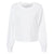 Alternative Apparel Women's White Cotton Jersey Long Sleeve Crop Tee