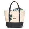 Gemline Black Seaside Zippered Cotton Tote