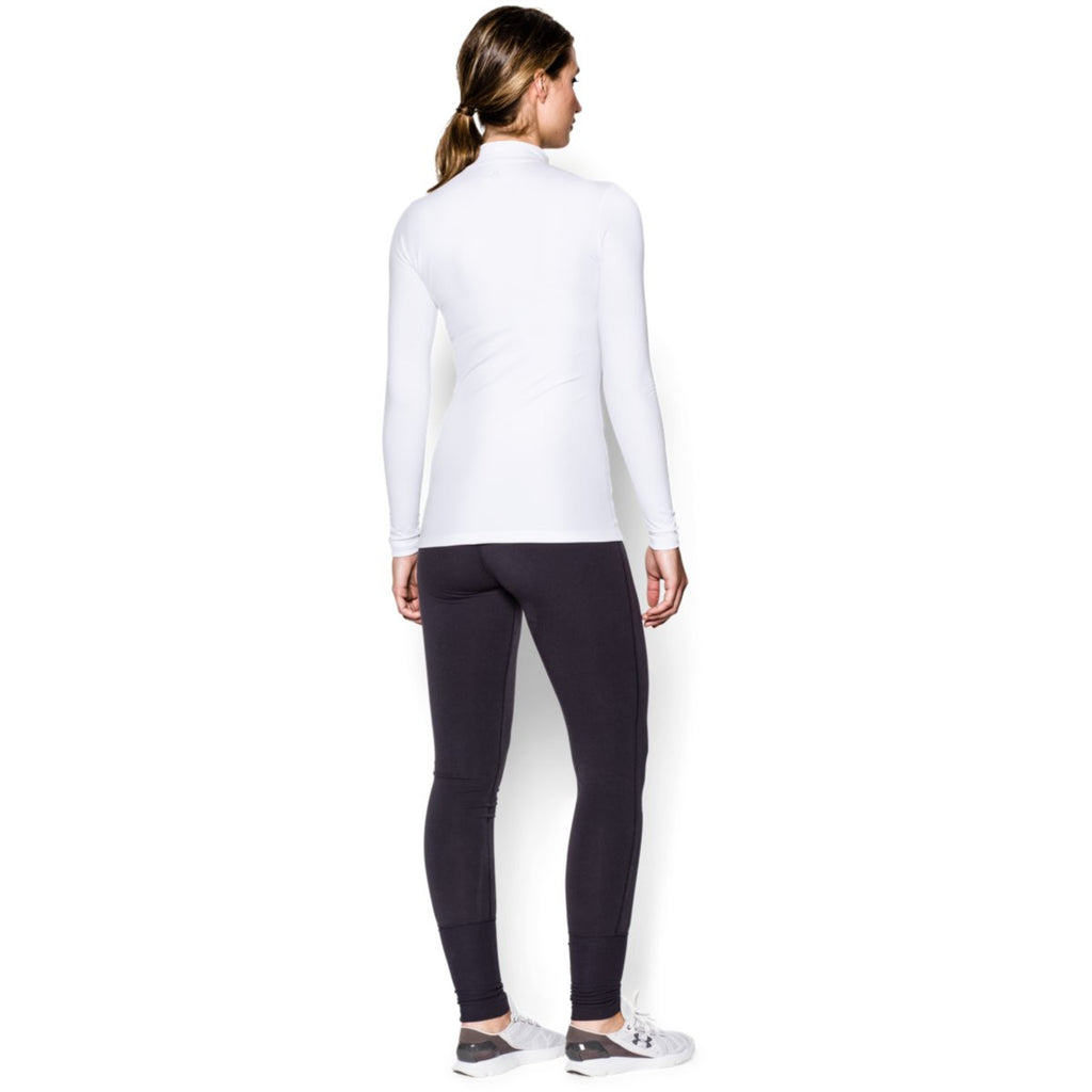 Under Armour Women's White ColdGear Fitted L/S Mock