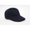 Pacific Headwear Navy/Khaki Velcro Adjustable Brushed Twill Cap With Sandwich Visor