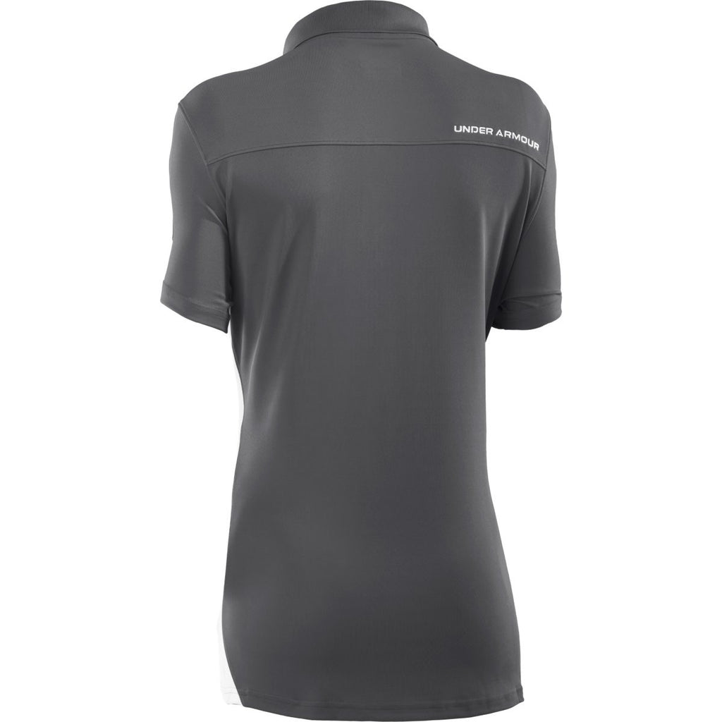 Under Armour Women's Graphite/White Colorblock Polo