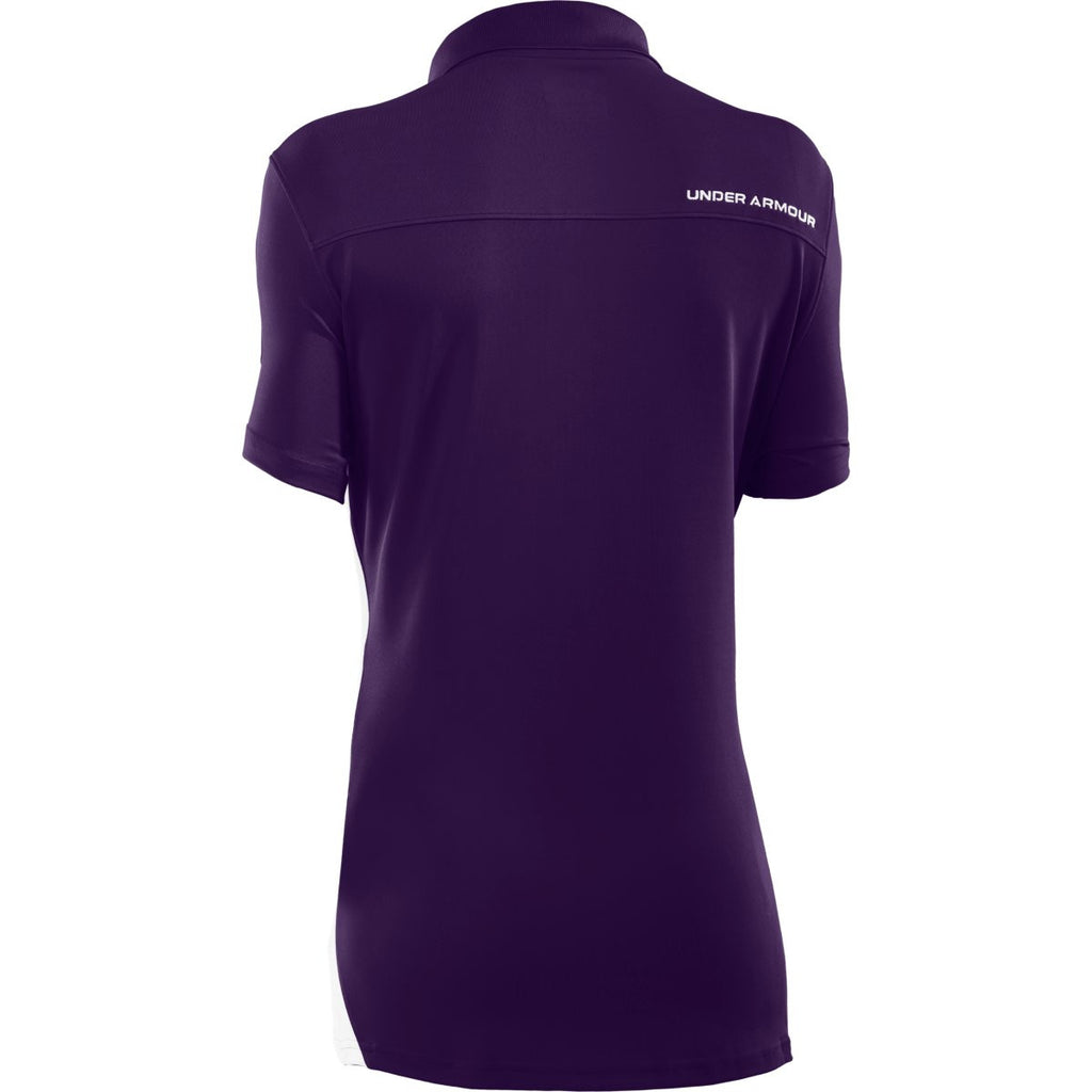 Under Armour Women's Purple/White Colorblock Polo