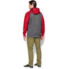 Under Armour Men's Carbon Heather/Red Storm AF Colorblock Hoodie