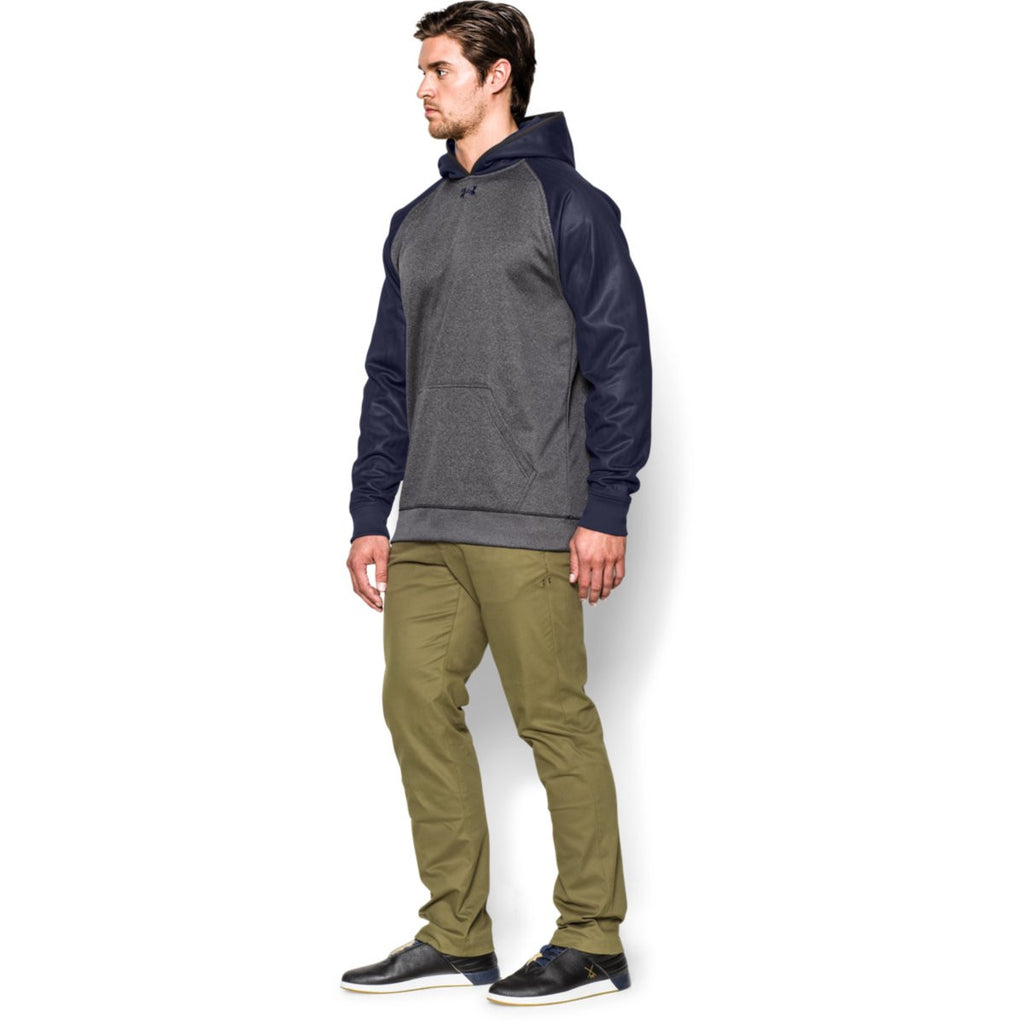 Under Armour Men's Carbon Heather/Midnight Navy Storm AF Colorblock Hoodie