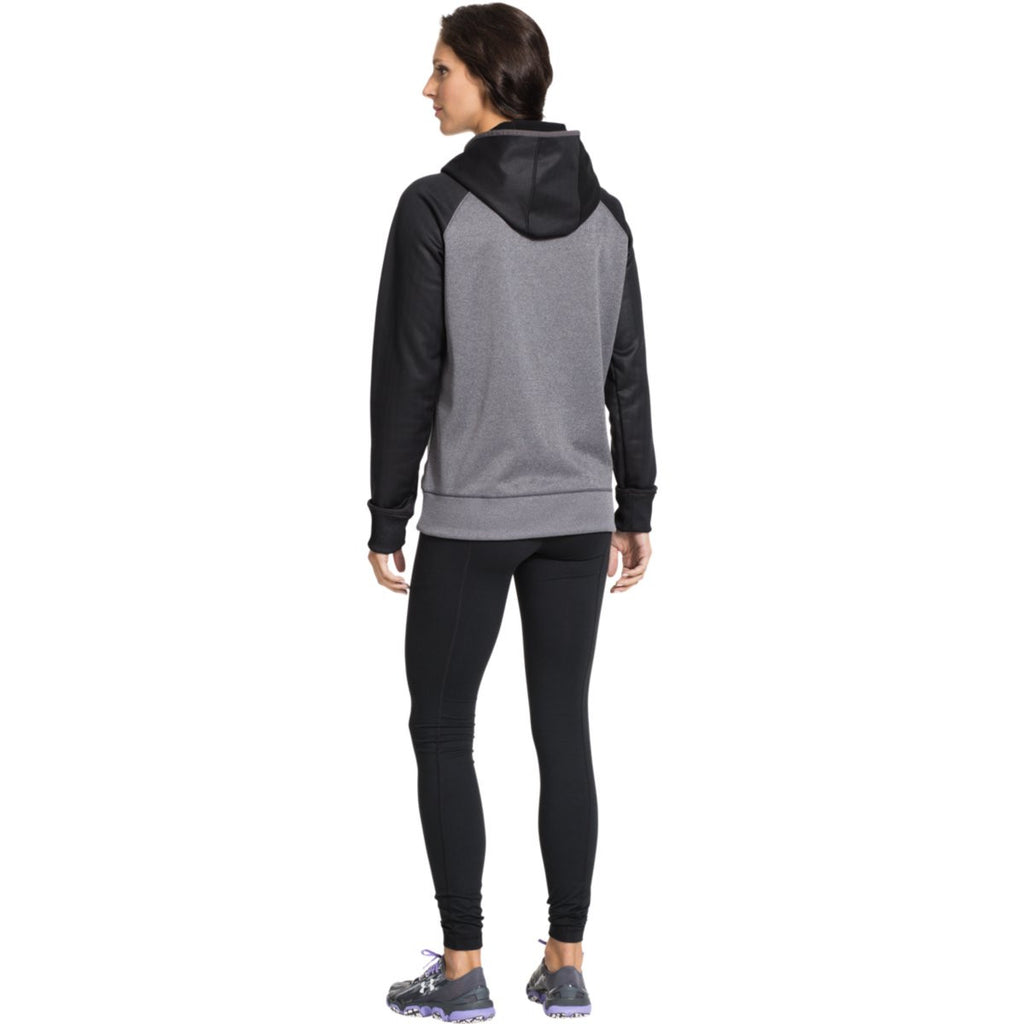 Under Armour Women's Carbon Heather/Black Storm AF Colorblock Hoodie