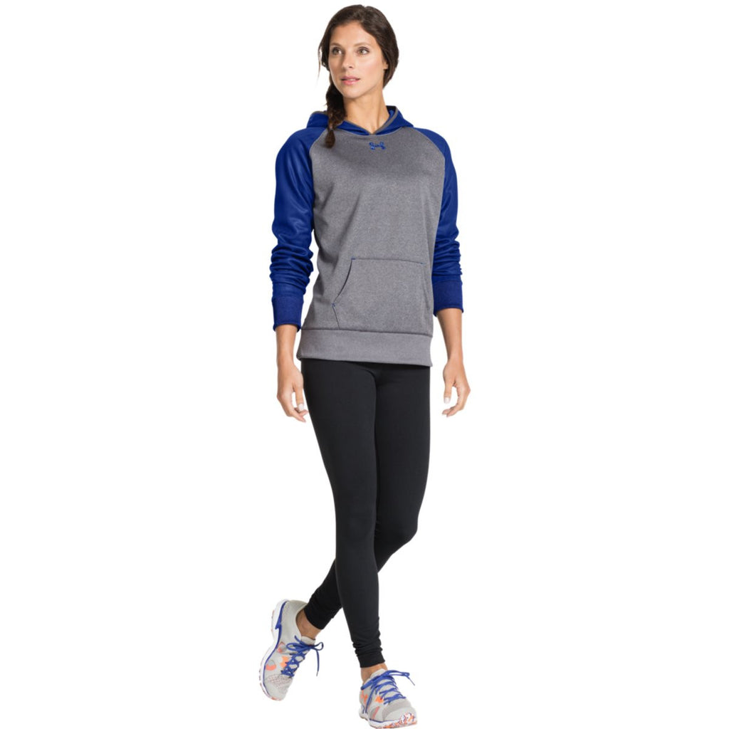 Under Armour Women's Carbon Heather/Royal Storm AF Colorblock Hoodie