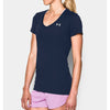 Under Armour Women's Midnight Navy/Metallic Silver Tech V-Neck