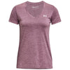 Under Armour Women's Misty Purple/White/Metallic Silver UA Tech Twist V-Neck