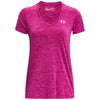 Under Armour Women's Mystic Magenta/Rebel Pink/Metallic Silver UA Tech Twist V-Neck