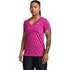 Under Armour Women's Mystic Magenta/Rebel Pink/Metallic Silver UA Tech Twist V-Neck