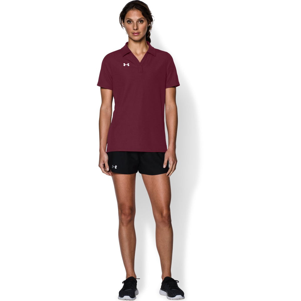 Under Armour Women's Maroon Performance Team Polo