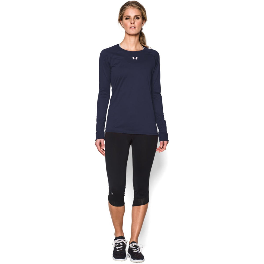 Under Armour Women's Navy L/S Locker Tee