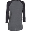 Under Armour Women's Black/Steel/Black Stadium 3/4 Sleeve T