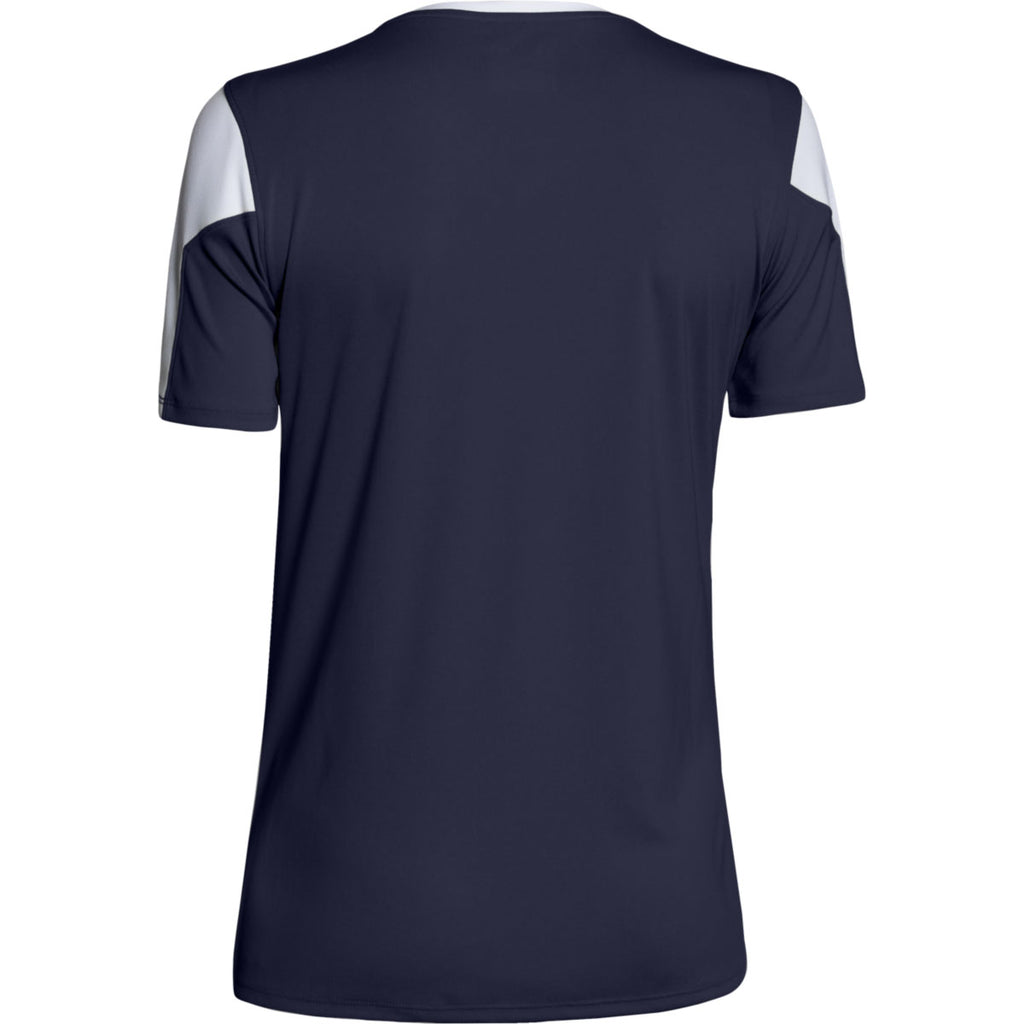 Under Armour Women's Midnight Navy Maqunia Jersey Short Sleeve