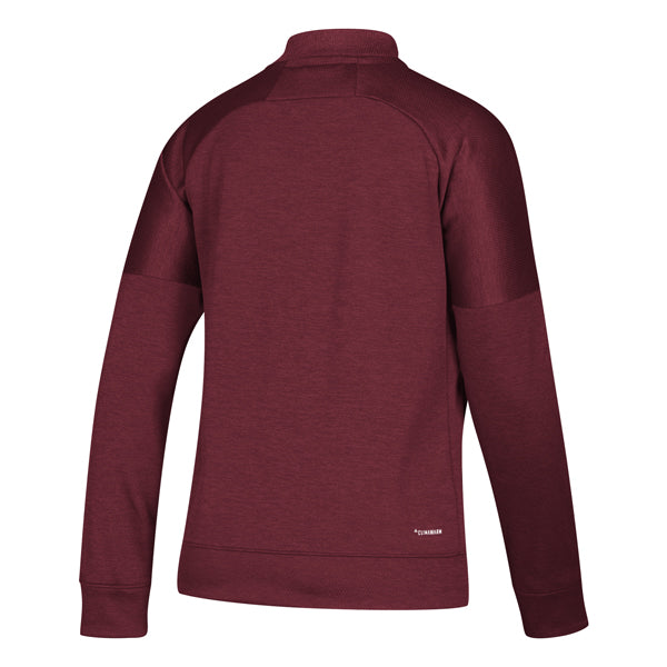 adidas Women's Collegiate Burgundy Melange Team Issue Bomber Jacket