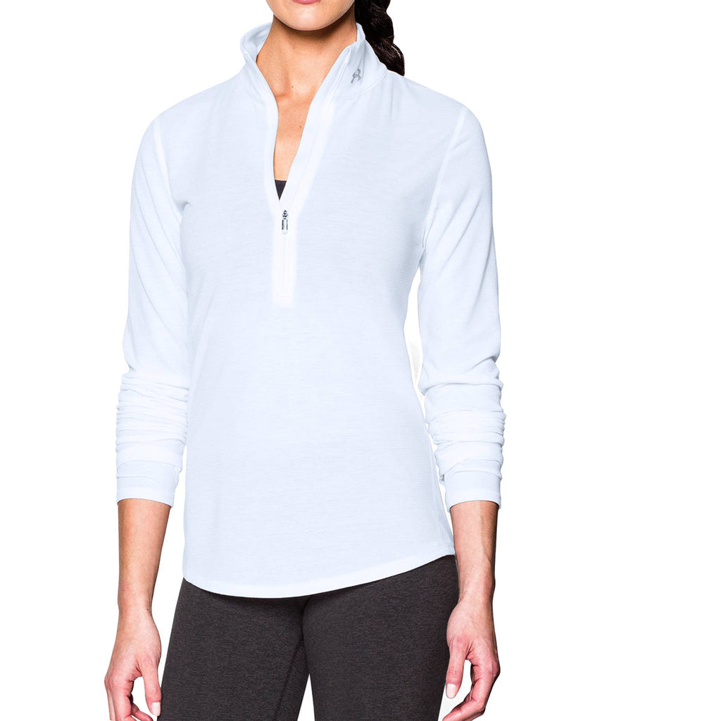 Under Armour Women's White Streaker Half Zip