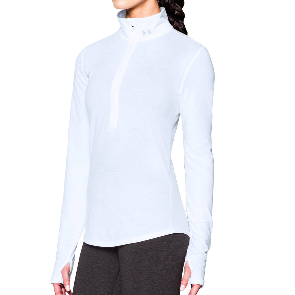 Under Armour Women's White Streaker Half Zip