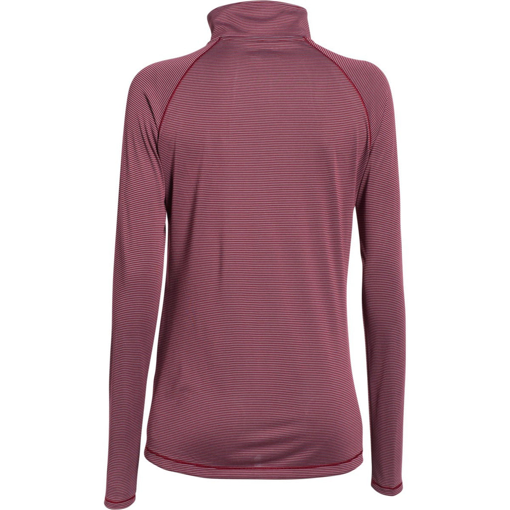 Under Armour Women's Cardinal Steel Stripe Tech 1/4 Zip