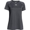 Under Armour Women's Black UA Stripe Tech Locker Short Sleeve Tee