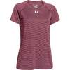 Under Armour Women's Cardinal UA Stripe Tech Locker Short Sleeve Tee