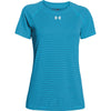 Under Armour Women's Island Blues UA Stripe Tech Locker Short Sleeve Tee